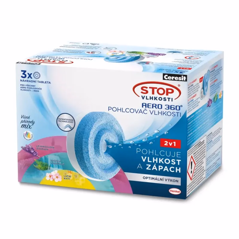 Ceresit Stop vlhkosti Aero 360° náhradné tablety 3 x 450 g