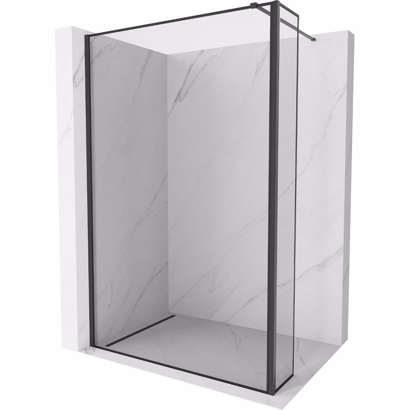 MEXEN/S - Kioto Sprchová zástena WALK-IN 100 x 40, čierny vzor, čierna 800-100-212-70-70-040