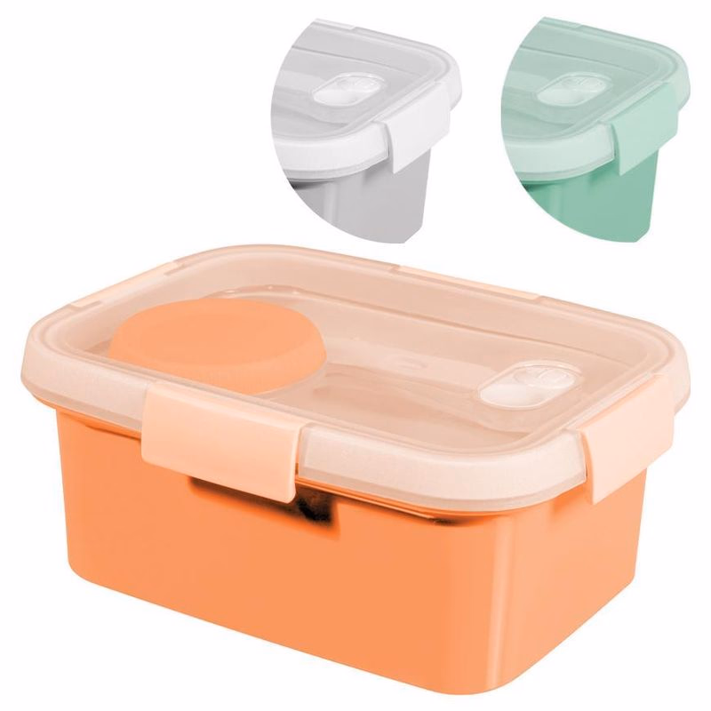 CURVER Dóza na potraviny s príborom SMART TO GO ECO 1,2L | mix farieb