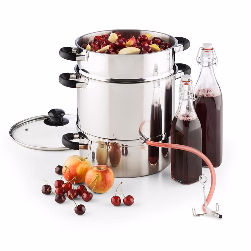 Klarstein Applebee, parný odšťavovač, odšťavovací hrniec, elektrický, 1500 W, Ø 25 cm, 8 l, nehrdzavejúca oceľ