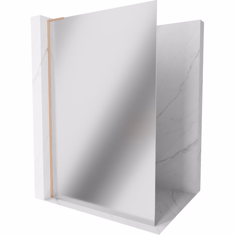 MEXEN/S - Kioto L Sprchová zástena WALK-IN 120 x 200, zrkadlové, meď kartáčovaná 800-120-103-65-50