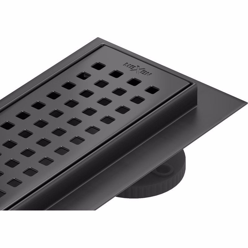 MEXEN/S - Flat M08 odtokový žľab 90 cm čierny 1725090-15