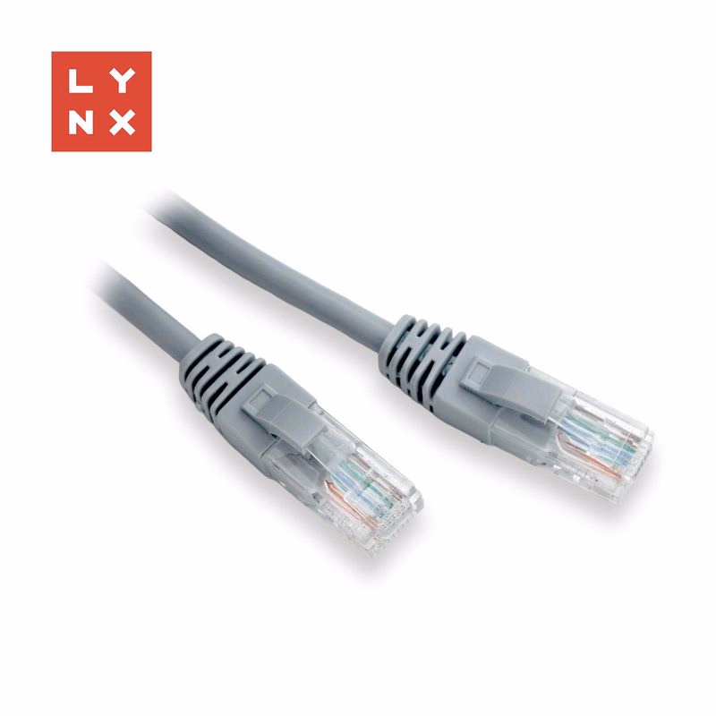 LYNX UTP patch kábel Cat5e, PVC, CCA, 20m, sivý