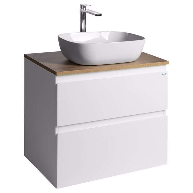 AQUALINE - ALTAIR skrinka s doskou 68 cm, biela/dub emporio AI270-02