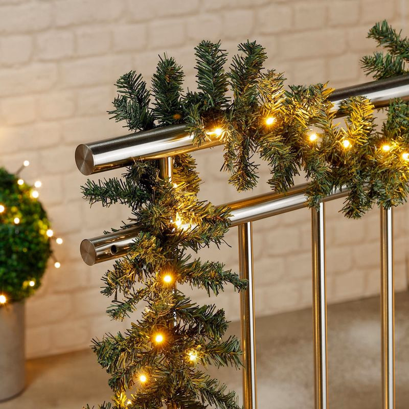 Umelá LED girlanda, 270 cm, zelená