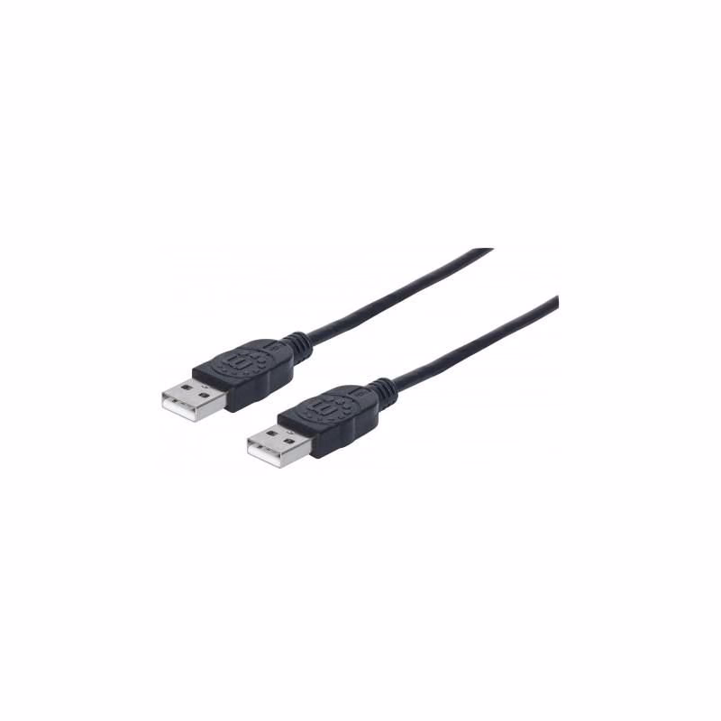 MANHATTAN kábel USB 2.0, Type-A Male to Type-A Male, 1m, Black