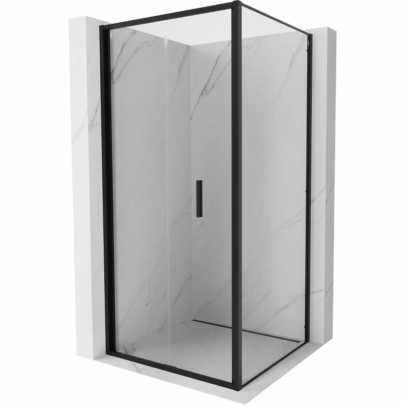 MEXEN/S - Exo sprchovací kút skladacie dvere 95 x 95, transparent, čierna 816-095-095-70-00