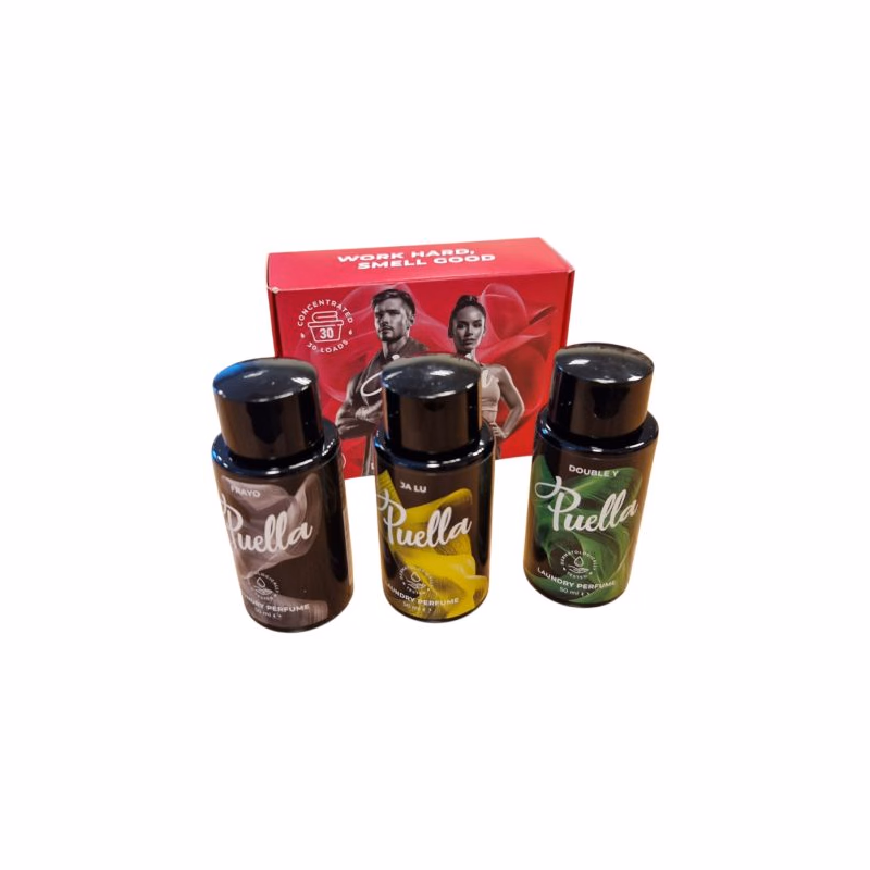 Set parfumov na pranie PUELLA Double Y Jalu Frayo laundry scent fragrance Set 3 x 50 ml