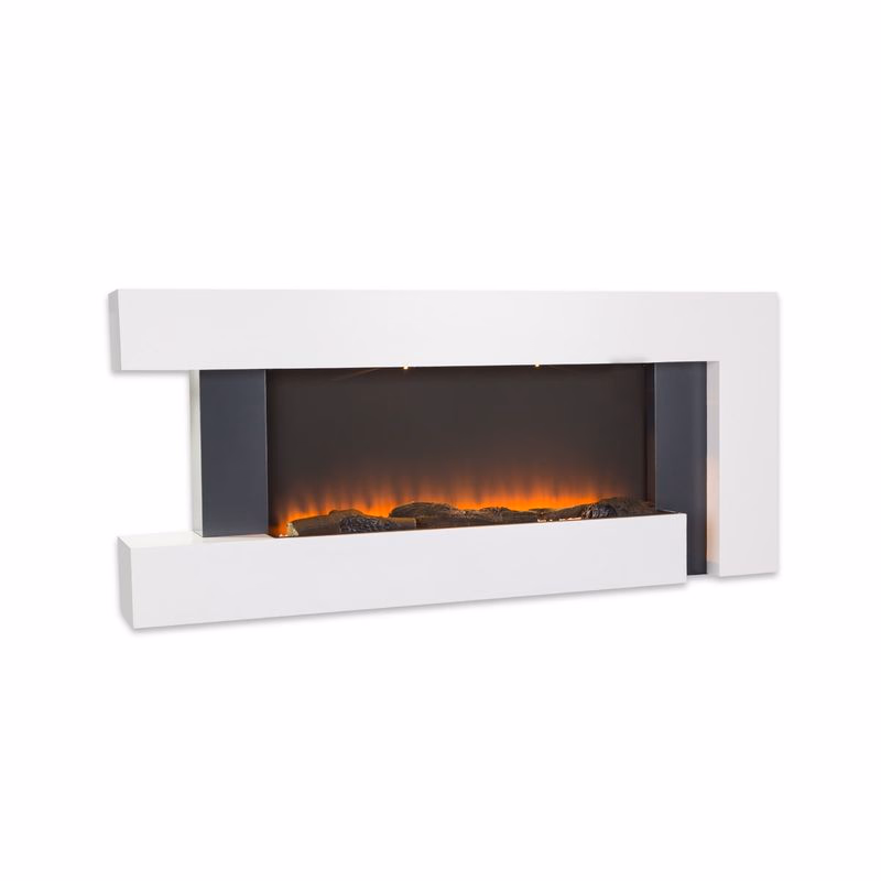 Klarstein Studio Light & Fire 2, elektrický krb, 1000/2000 W, MDF, diaľkové ovládanie, biely