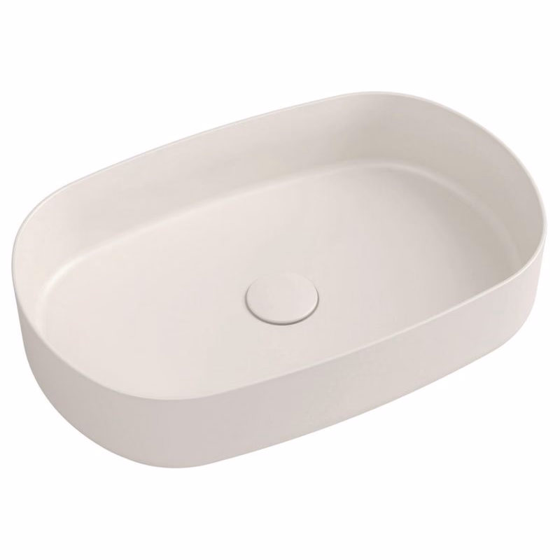 ISVEA - INFINITY OVAL keramické umývadlo na dosku, 55x36cm, Ivory 10NF65055-2K