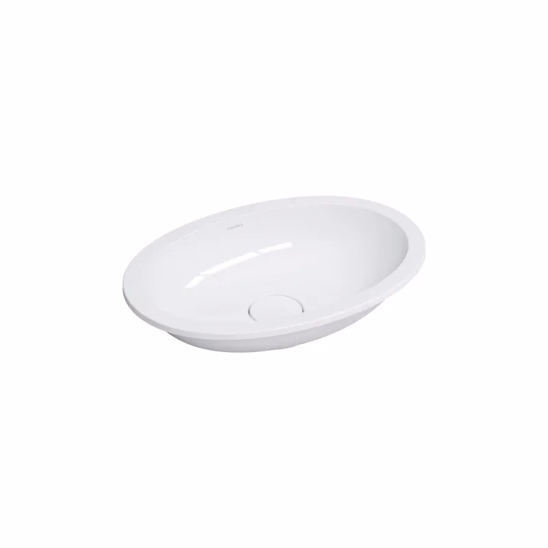 OMNIRES - SHELL M+ umývadlo zapustené do dosky, 48 x 31 cm, lesklá biela SHELL480UPBP
