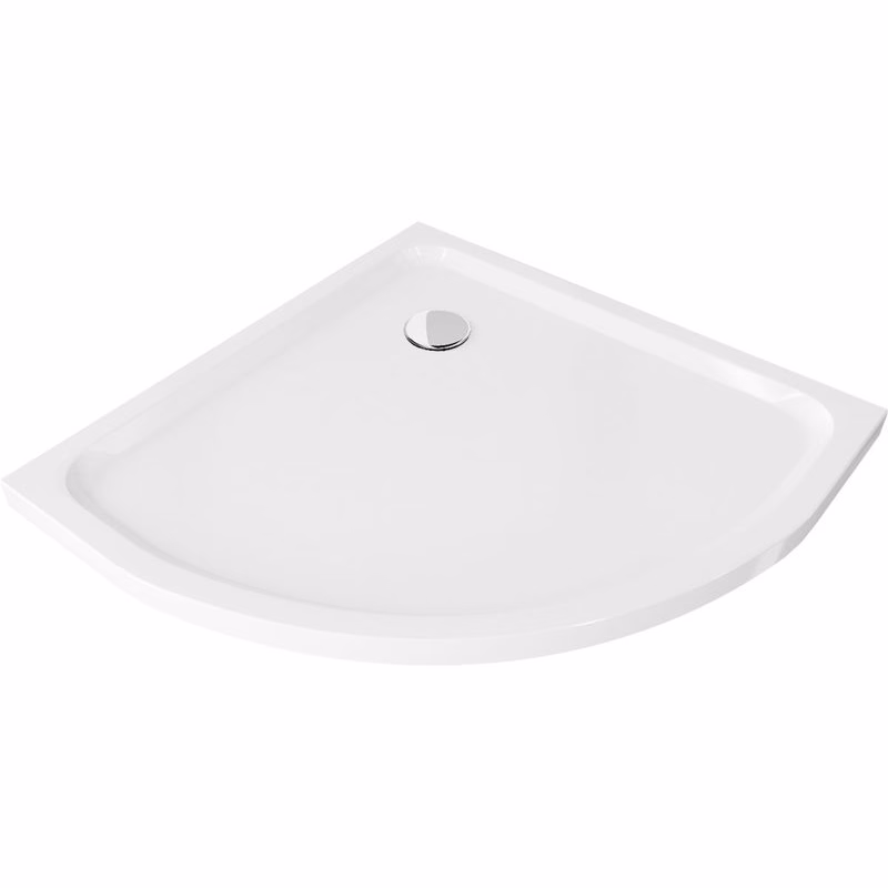 MEXEN - Flat sprchová vanička štvrťkruhová slim 100 x 100, biela 41101010