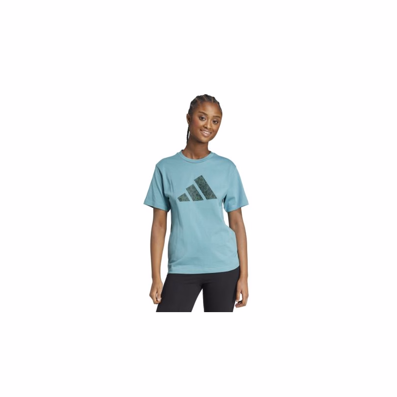 Dámske tričko s krátkym rukávom ADIDAS Animal Graphic Tee W powder teal
