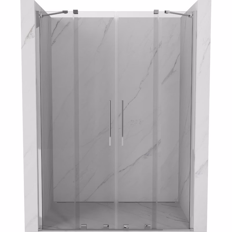 MEXEN/S - Velar Duo posuvné sprchové dvere 140, transparent, chróm 871-140-000-02-01