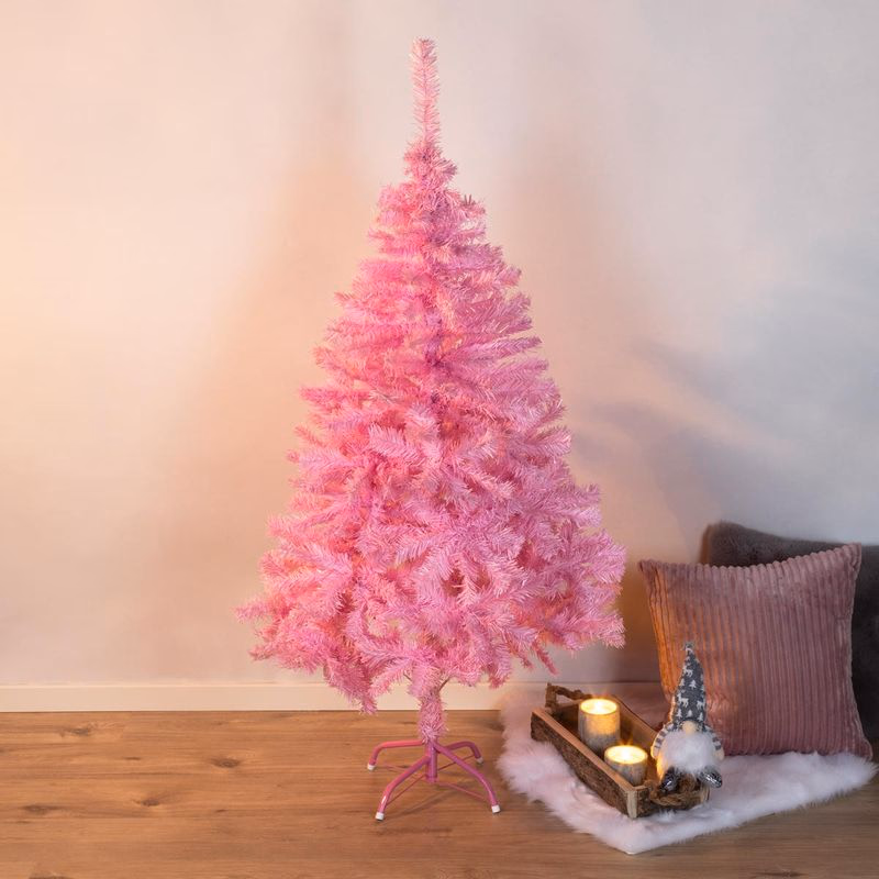 Umelý vianočný stromček 150 cm, ružový