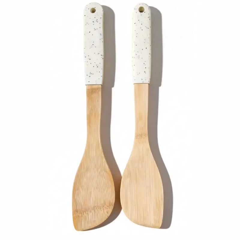 Skosená obracačka bambus biela rukoväť 32*6cm ut03532bs17