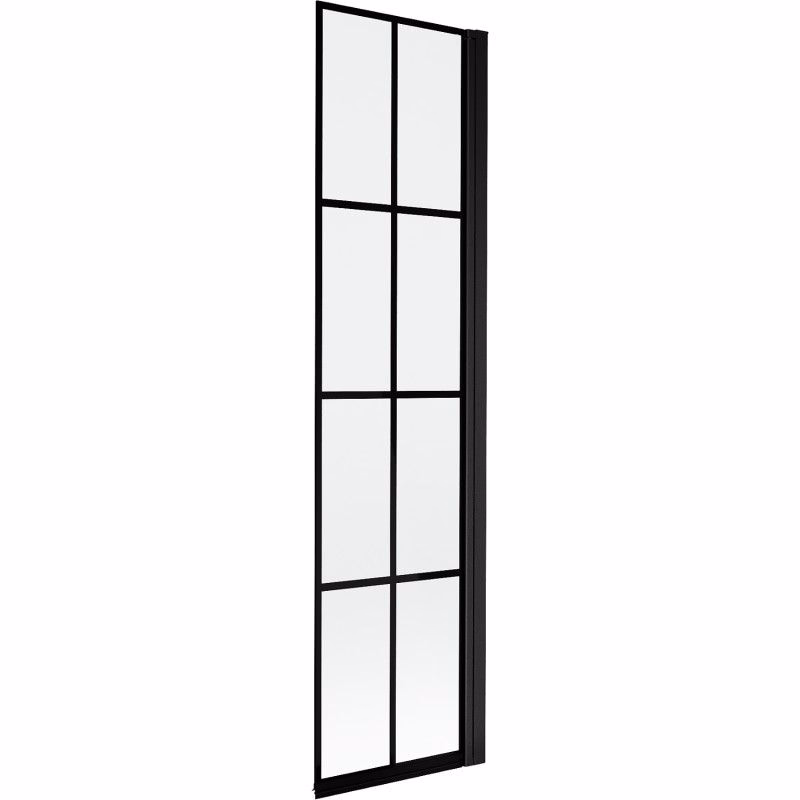 MEXEN - MIST vaňová zástena 50x150 cm 6mm 1-s, čierna, dekor, pravá 8A9-050-001-70-77-P