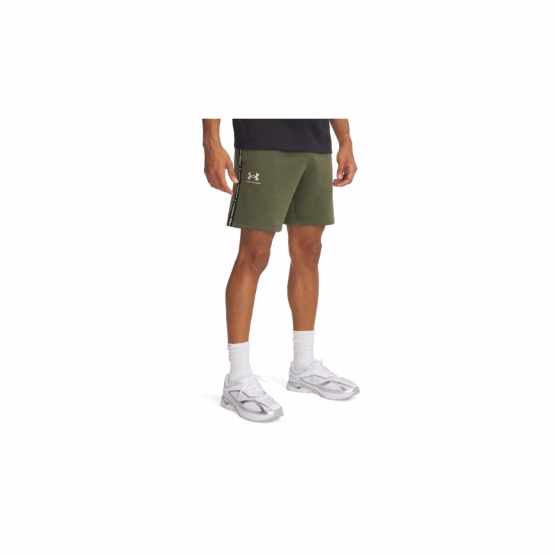 Pánske teplákové kraťasy UNDER ARMOUR UA Icon Fleece Short Taping-GRN