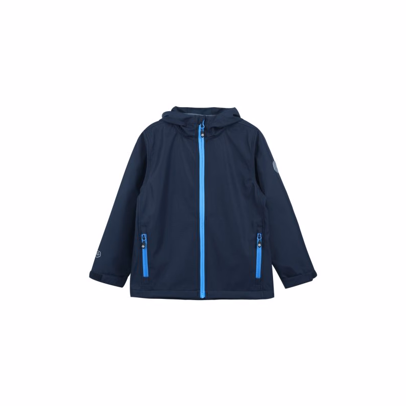 Chlapčenská turistická softshellová bunda COLOR KIDS Softshell Solid Col. - Light, total eclipse