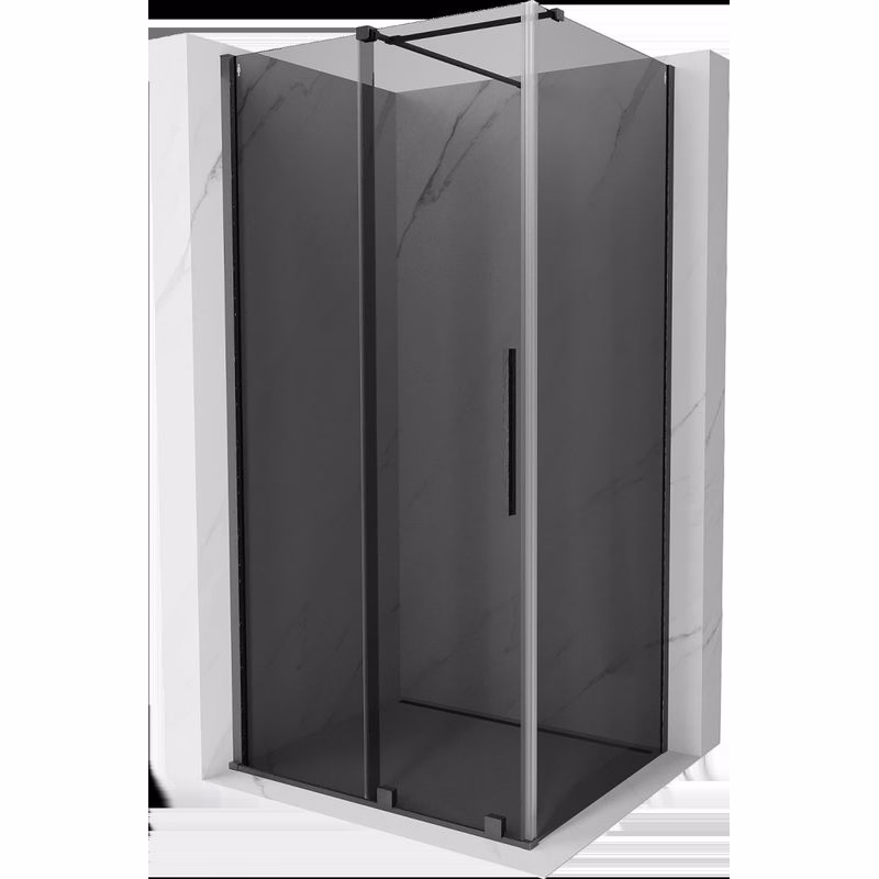MEXEN/S - Velár sprchovací kút, posuvné dvere 90 x 85, grafit, grafit kartáčovaná 871-090-085-41-66