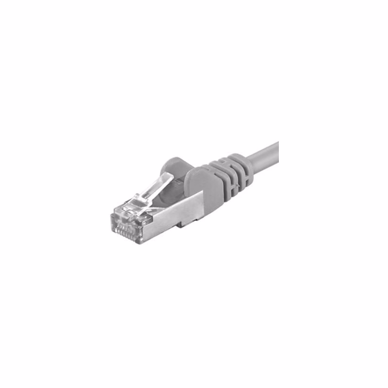 Premiumcord Patch kábel CAT 6a S-FTP, RJ45-RJ45, LSOH, AWG 26/7 0,5 m šedá