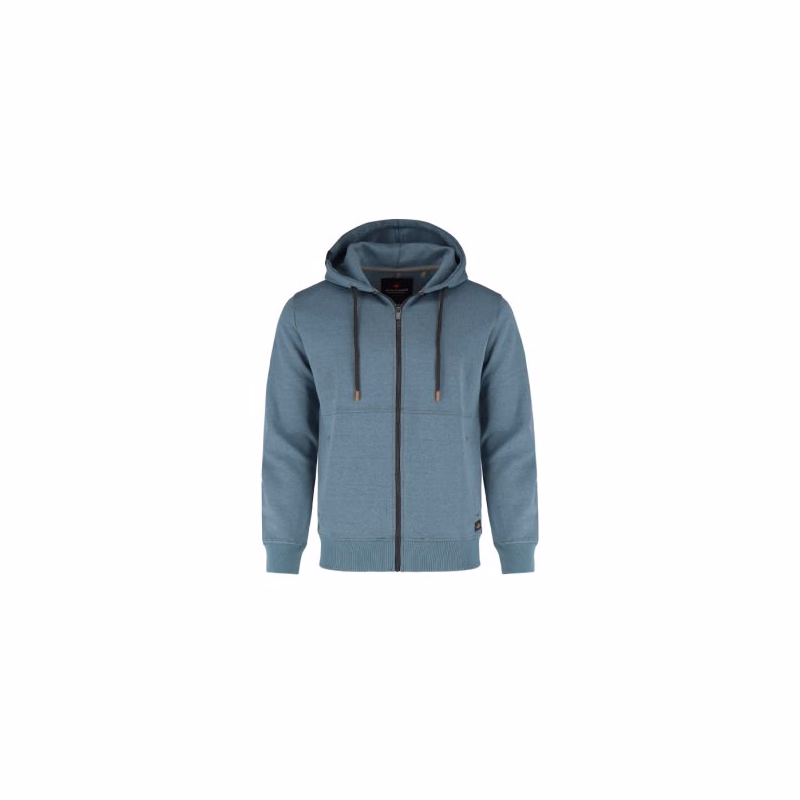 Pánska mikina so zipsom VOLCANO FLOCK-601-BLUE
