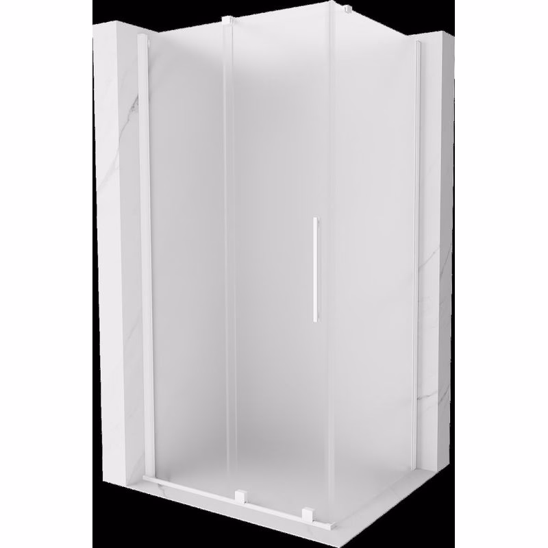 MEXEN/S - Velár sprchovací kút, posuvné dvere 110 x 70, dekor, biela 871-110-070-31-20