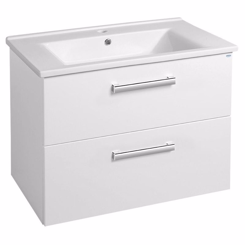 Aqualine Vega - Umývadlová skrinka 72x57,6x43,8 cm, 2 x zásuvka,biela