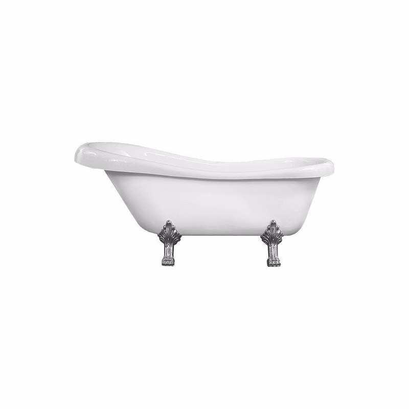 MEXEN/S - Retro voľne stojaca vaňa 170x75 cm biela chróm nohy , sifón chrom 53251707500-00