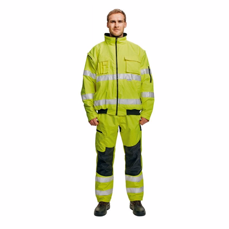 CLOVELLY pilot bunda HV oranž./navy S