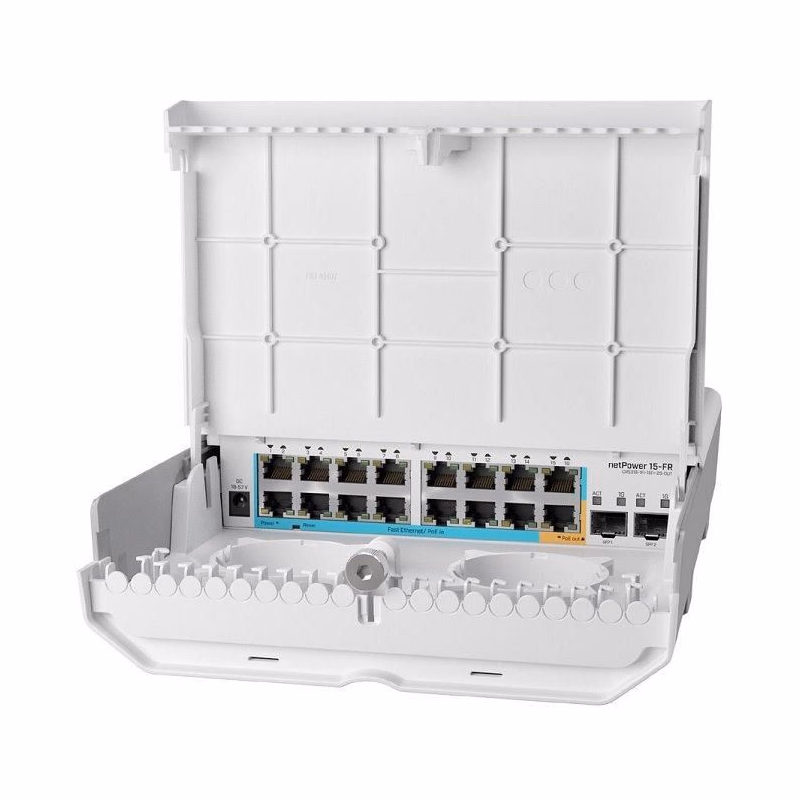 MikroTik CRS318-1Fi-15Fr-2S-OUT - netPower 15FR reverzný POE switch