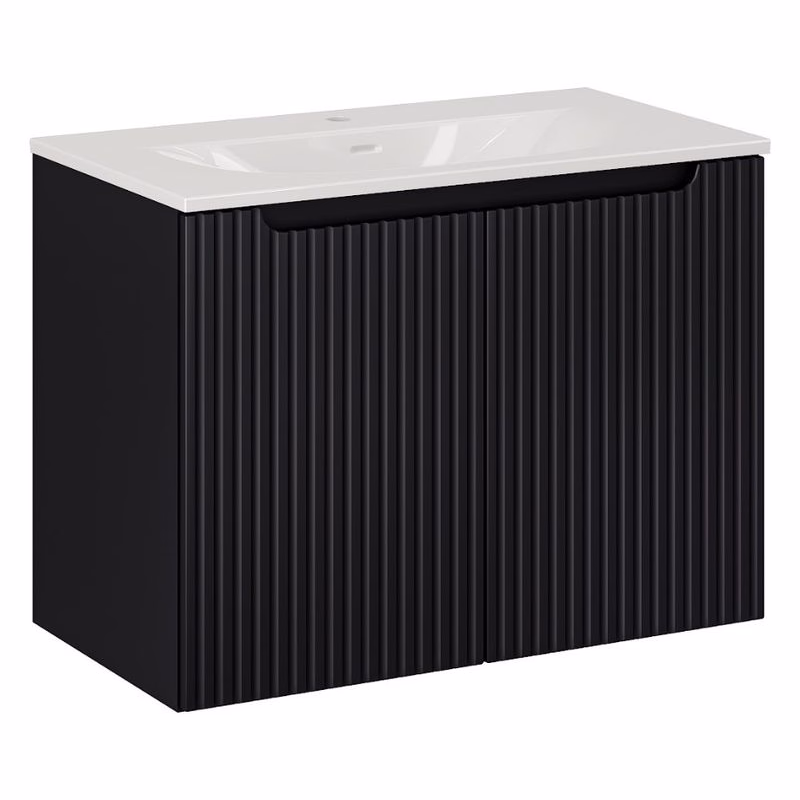 ArtCom Kúpeľňová skrinka s umývadlom NOVA Black U80/2 | 80 cm