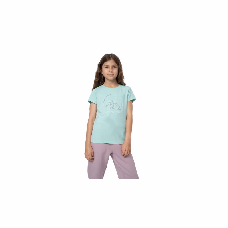 Dievčenské tričko s krátkym rukávom 4F JUNIOR TSHIRT F387-47S-MINT