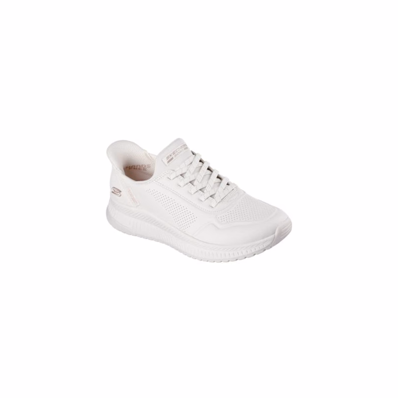 Dámska rekreačná obuv SKECHERS Bobs Squad 4 Key Look Slip-Ins W white