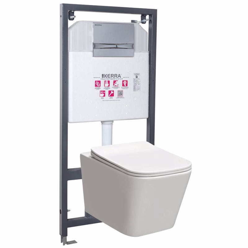 KERRA - Inštalačný set WC TINOS/Adriatic CHR 5907548116307