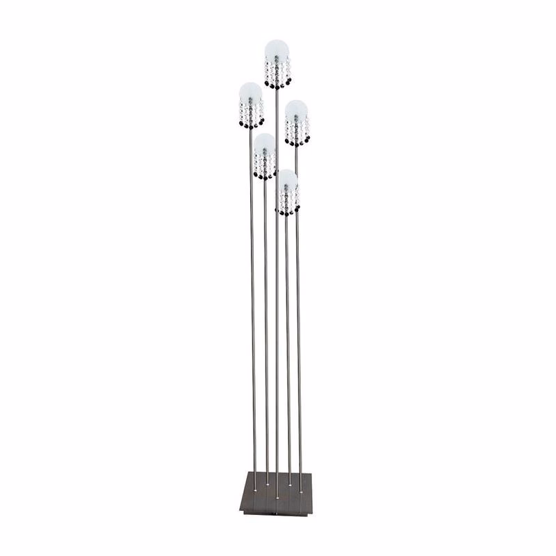 Stojacia lampa Luxor s matným chrómom 5xG4