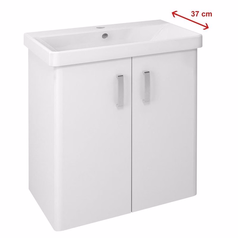 SAPHO - THEIA umývadlová skrinka 66,3x70x35cm, 2x dvierka, biela TH072-3030