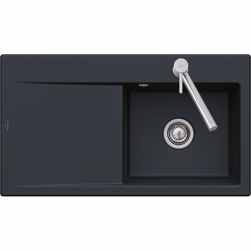 VILLEROY & BOCH VILLEROY & BOCH - Keramický drez Villeroy &amp; Boch Subway Style 50, 335101R7, Pure Black 335101R7