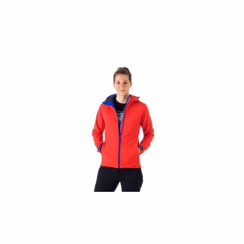 Dámska turistická softshellová bunda NORTHFINDER ASHLEE-360-red