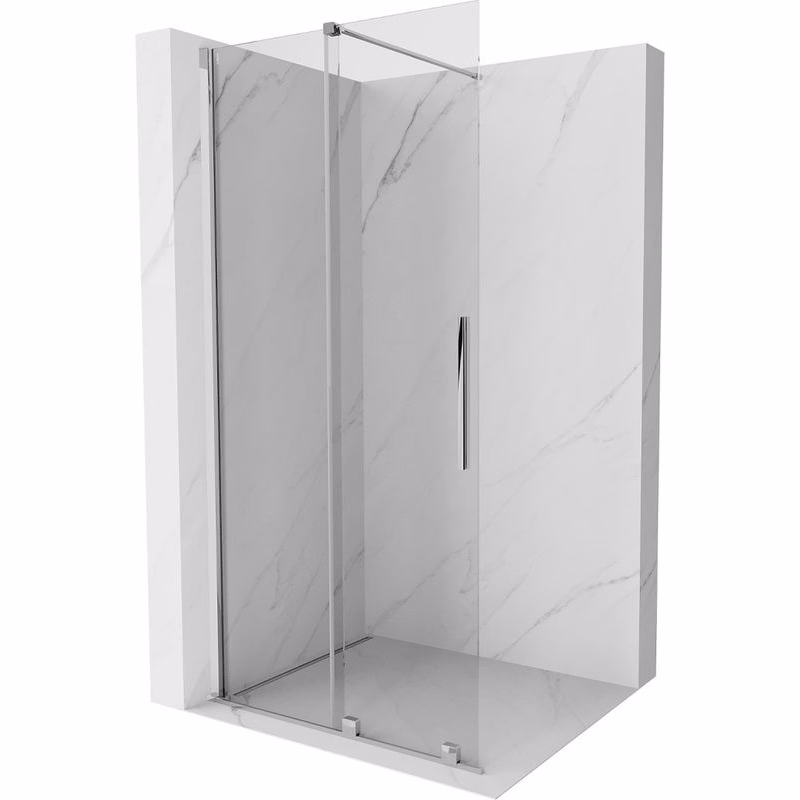 MEXEN/S - Velár posuvné sprchové dvere Walk-in 75, transparent, chróm 871-075-000-03-01