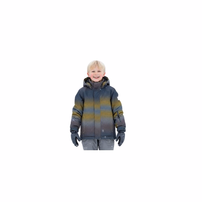 Chlapčenská lyžiarska bunda COLOR KIDS Ski Jacket - AOP -3441-Saffron