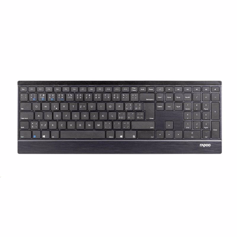 RAPOO klávesnica E9500M Multi-mode Wireless Ultra-slim Keyboard Black