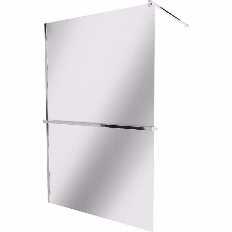 MEXEN/S - KIOTO Sprchová zástena WALK-IN s poličkou a držiakom uterákov 70 x 200, zrkadlové 8 mm, chróm 800-070-121-01-50