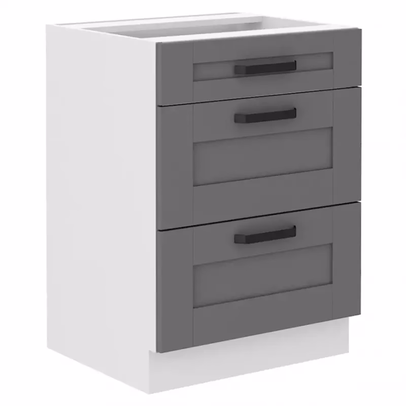 Kuchynská skrinka Luna dustgrey/biela 60D 3S BB