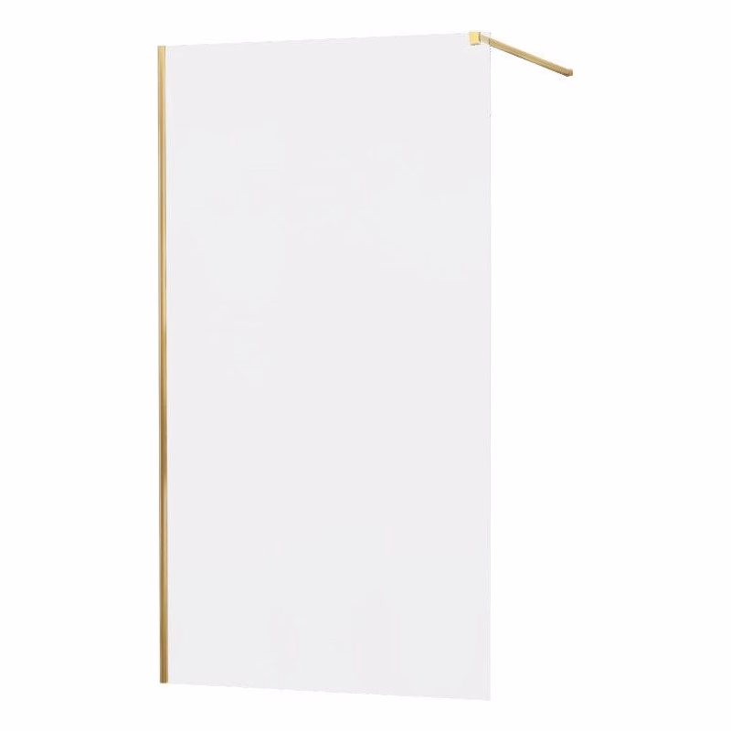MEXEN/S - KIOTO Sprchová zástena WALK-IN 70x200 cm 8 mm, zlatá, matné sklo 800-070-101-50-30