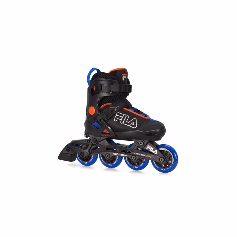 Chlapčenské kolieskové korčule FILA SKATES X 2C Jr black blue orange