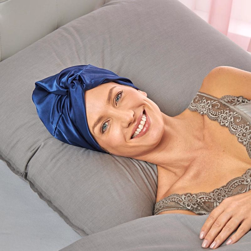 Saténový turban na spanie
