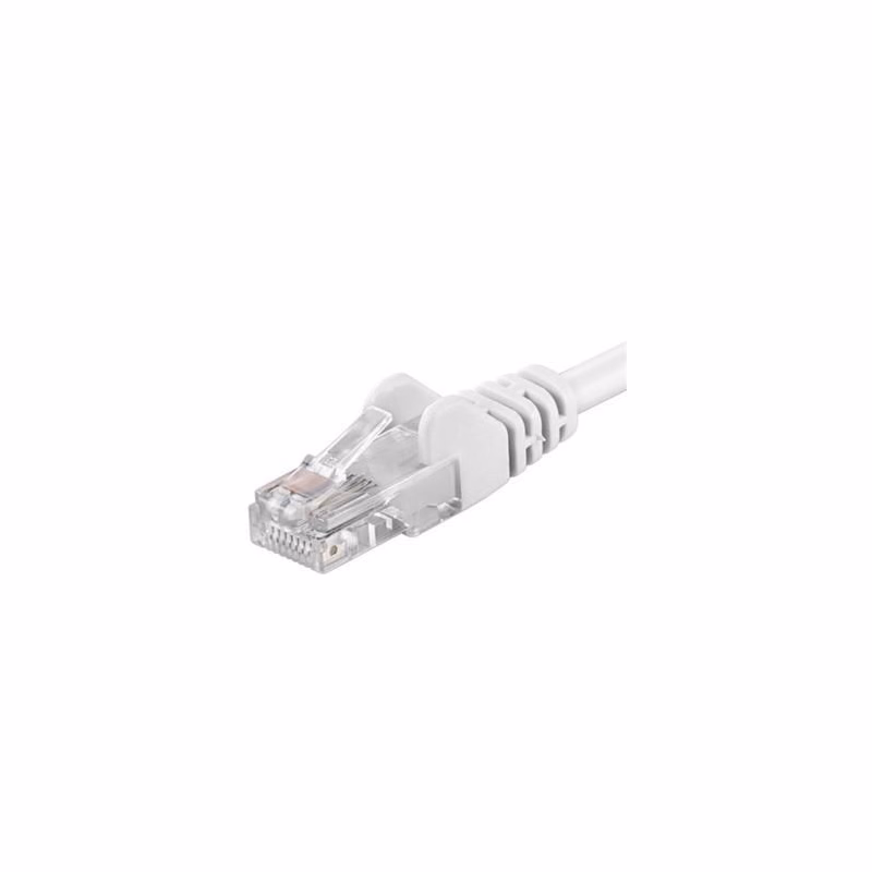 Patch kábel UTP RJ45-RJ45 level 5e 0.25m, biela