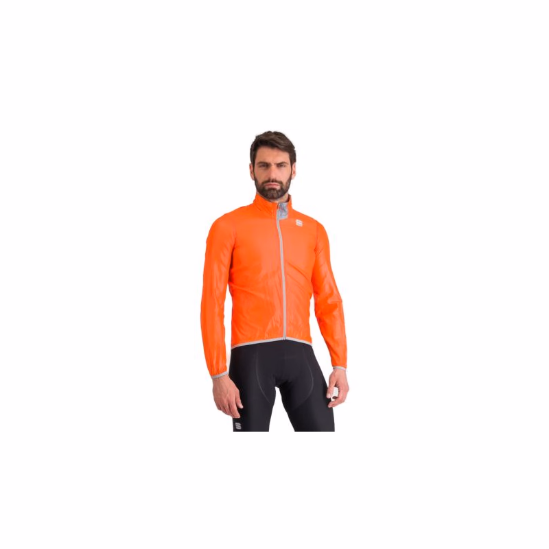 Pánska cyklistická bunda SPORTFUL Hot pack easylight jacket, orange sdr