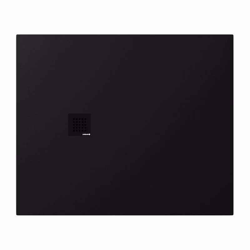POLYSAN - TRENECA sprchová vanička z liateho mramoru s možnosťou úpravy rozmeru 120x100cm, čierna matná 84313.21